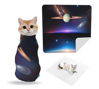 ZhaoYuGoods Cosmic Saturn Pet Grooming Wrap Mat
