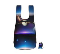 ZhaoYuGoods Cosmic Saturn Print Foldable Backpack 16L Rucksack