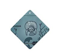ZhaoYuGoods Crazy Save Manatee Lavender Car Air Freshener Cards for Women Men (6 Pack), Hanging Scented Decor for Car Mirror, Home, Closet