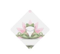 ZhaoYuGoods Cute Funny Frog Doing Yoga Lavender Car Air Freshener Cards for Women Men (6 Pack), Hanging Scented Decor for Car Mirror, Home, Closet