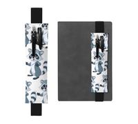 ZhaoYuGoods Cute Raccoon Elastic Band Pen Holder | Print Adjustable Pen Sleeve Pouch | Cute Leather Pen Holder