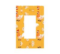 ZhaoYuGoods Decorative Light Switch Socket Outlet Covers, Chicken Chick Printed Durable Wall Plates Electrical Faceplate 12.5 x 8cm