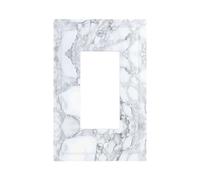 ZhaoYuGoods Decorative Light Switch Socket Outlet Covers, Light Black Marble Printed Durable Wall Plates Electrical Faceplate 12.5 x 8cm