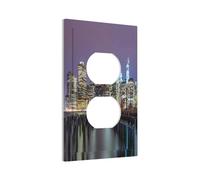 ZhaoYuGoods Decorative Light Switch Socket Outlet Covers, New York City Printed Durable Wall Plates Electrical Faceplate 12.5 x 8cm