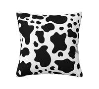 ZhaoYuGoods Decorative Pillow Cover, Cute Black And White Cow Print, Double-Sided Design, Polyester