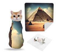 ZhaoYuGoods Dreaming of the Pyramids of Khufu Pet Grooming Wrap Mat | Soft Self-Adhesive Pet Wrap Cloth For Grooming, Travel Packing, Home Care, And Daily Pet Routines