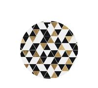 ZhaoYuGoods Fashion Modern Black White Gold Triangles Lavender Car Air Freshener Cards for Women Men (6 Pack), Hanging Scented Decor for Car Mirror, Home, Closet