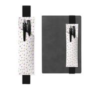 ZhaoYuGoods Flamingo and Pineapple Elastic Band Pen Holder | Print Adjustable Pen Sleeve Pouch | Cute Leather Pen Holder