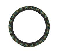 ZhaoYuGoods Fresh peacock Printed Steering Wheel Cover, Universal Elastic Stretch Fit for Cars, Trucks, SUVs, Non-Slip Grip Colorful Auto Accessory