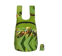 ZhaoYuGoods Funny Frogs Print Foldable Backpack 16L Rucksack