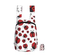 ZhaoYuGoods Funny Ladybug Print Foldable Backpack 16L Rucksack
