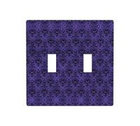 ZhaoYuGoods Ghost Swarm Print Wall Plate, Double Toggle Light Switch Outlet Cover 2-Gang 11.4cm x 11.4cm, PC Decorative Faceplate for Home & Office