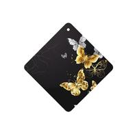 ZhaoYuGoods Gold White Butterflies Black Lavender Car Air Freshener Cards for Women Men (6 Pack), Hanging Scented Decor for Car Mirror, Home, Closet