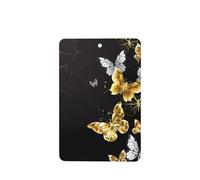 ZhaoYuGoods Gold White Butterflies Black Lavender Car Air Freshener Cards for Women Men (6 Pack), Hanging Scented Decor for Car Mirror, Home, Closet