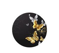 ZhaoYuGoods Gold White Butterflies Black Lavender Car Air Freshener Cards for Women Men (6 Pack), Hanging Scented Decor for Car Mirror, Home, Closet