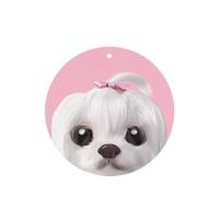 ZhaoYuGoods Lovely Maltese Dog Lavender Car Air Freshener Cards for Women Men (6 Pack), Hanging Scented Decor for Car Mirror, Home, Closet