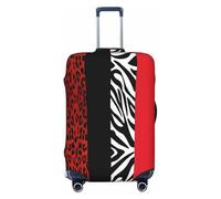 ZhaoYuGoods Luggage Cover Anti-Scratch Suitcase Protector, Red Leopard and Zebra Animal Print, L