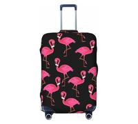 ZhaoYuGoods Luggage Cover for Suitcase, Anti-Scratch Protector, Black, Pink Flamingo Pattern, M