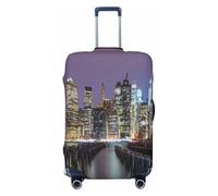 ZhaoYuGoods Luggage Cover for Suitcase, Anti-Scratch Protector, Black, Size M, New York City Pattern