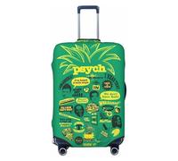ZhaoYuGoods Luggage Cover for Suitcase, Anti-Scratch Protector, Psych Pineapple Quote Print, Size S