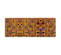 ZhaoYuGoods Mouse Pad, Polyester, African Tribal Ethnic Texture, Extended Desk Mat with Non-Slip Rubber Base