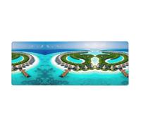 ZhaoYuGoods Mouse Pad, Polyester, Maldives Scenery, Non-Slip Rubber Base, Gaming and Office Use