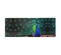 ZhaoYuGoods Mouse Pad, Polyester with Rubber Base, Beautiful Peacock Design, Full-Width Printing, Gaming and Office Use