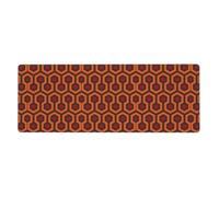 ZhaoYuGoods Mouse Pad, Polyester with Rubber Base, Shining Overlook Hexagon Pattern, Orange and Brown, Non-Slip Gaming Desk Mat