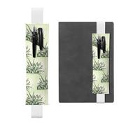 ZhaoYuGoods Natural Plant Silhouette Fern Leaf Elastic Band Pen Holder | Print Adjustable Pen Sleeve Pouch | Cute Leather Pen Holder