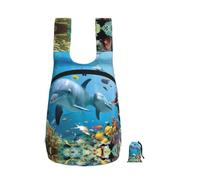 ZhaoYuGoods Ocean Dolphin Looking at You Print Foldable Backpack 16L Rucksack