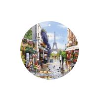 ZhaoYuGoods Paris Street Scene Eiffel Tower Lavender Car Air Freshener Cards for Women Men (6 Pack), Hanging Scented Decor for Car Mirror, Home, Closet