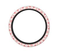 ZhaoYuGoods Pink Teapot Printed Steering Wheel Cover, Universal Elastic Stretch Fit for Cars, Trucks, SUVs, Non-Slip Grip Colorful Auto Accessory