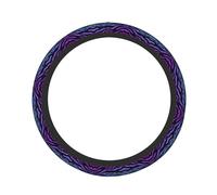 ZhaoYuGoods Purple Blue Green Camouflage Zebra Stripes Printed Steering Wheel Cover, Universal Elastic Stretch Fit for Cars, Trucks, SUVs, Non-Slip Grip Colorful Auto Accessory