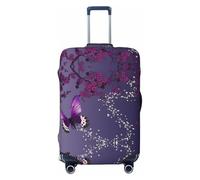 ZhaoYuGoods Purple Plum Butterfly Luggage Cover for for Suitcases, Baggage Suitcase Protector, Anti-Scratch Accessories, XL