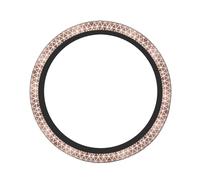 ZhaoYuGoods Rose Gold Pattern Backgrounds Printed Steering Wheel Cover, Universal Elastic Stretch Fit for Cars, Trucks, SUVs, Non-Slip Grip Colorful Auto Accessory