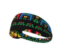 ZhaoYuGoods Runner Swedish Dala Horse Folk Headbands for Men Women, Breathable Stretch Elastic Sweatband, Running Yoga Gym Adjustable, Quick-Dry