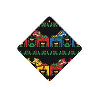 ZhaoYuGoods Runner Swedish Dala Horse Folk Lavender Car Air Freshener Cards for Women Men (6 Pack), Hanging Scented Decor for Car Mirror, Home, Closet
