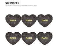 ZhaoYuGoods school math Lavender Car Air Freshener Cards for Women Men (6 Pack), Hanging Scented Decor for Car Mirror, Home, Closet