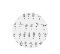ZhaoYuGoods Sign Language Alphabet Lavender Car Air Freshener Cards for Women Men (6 Pack), Hanging Scented Decor for Car Mirror, Home, Closet