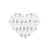 ZhaoYuGoods Sign Language Alphabet Lavender Car Air Freshener Cards for Women Men (6 Pack), Hanging Scented Decor for Car Mirror, Home, Closet