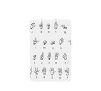 ZhaoYuGoods Sign Language Alphabet Lavender Car Air Freshener Cards for Women Men (6 Pack), Hanging Scented Decor for Car Mirror, Home, Closet