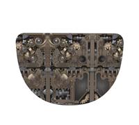 ZhaoYuGoods Steampunk Mechanical Gears Half Moon Door Mat
