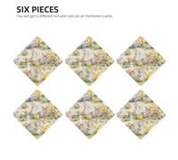 ZhaoYuGoods Vintage Flower Rabbit Bunny Easter Lavender Car Air Freshener Cards for Women Men (6 Pack), Hanging Scented Decor for Car Mirror, Home, Closet