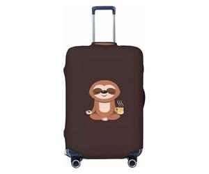 ZhaoYuGoods Yoga Sloth Coffee Luggage Cover for for Suitcases, Baggage Suitcase Protector, Anti-Scratch Accessories, XL