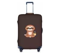 ZhaoYuGoods Yoga Sloth Coffee Luggage Cover Protector, Printed Luggage Suitcase Cover for Suitcase, Funny Baggage Covers Fits 45-81CM Luggage