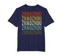 Zhaozhou City China Retro T-Shirt, Men's Big and Tall, Navy Blue, 4X Tall