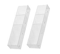 ZHAPEG 2 Pack Acrylic Bathroom Organizers Wall Mounted Clear Storage Bins with 3 Compartments for Narrow Spaces and Offices