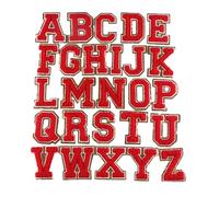 ZHAPEG 26Pcs Letter Sew on Yarn Patches Embroidery Applique Letter Embroidered Sew on Repair Patches for Clothing Jackets