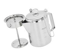 ZHAPEG 9 Cup Stainless Steel Percolator Large Capacity Coffee Pots Hinged Lid Coffee Maker for Camping and Home Kitchens Use