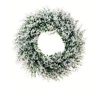 ZHAPEG Artificial White Green Leaf Wreath Front Door Wreath Spring Wreath For Front Door Farmhouses Garden Wedding Decorations